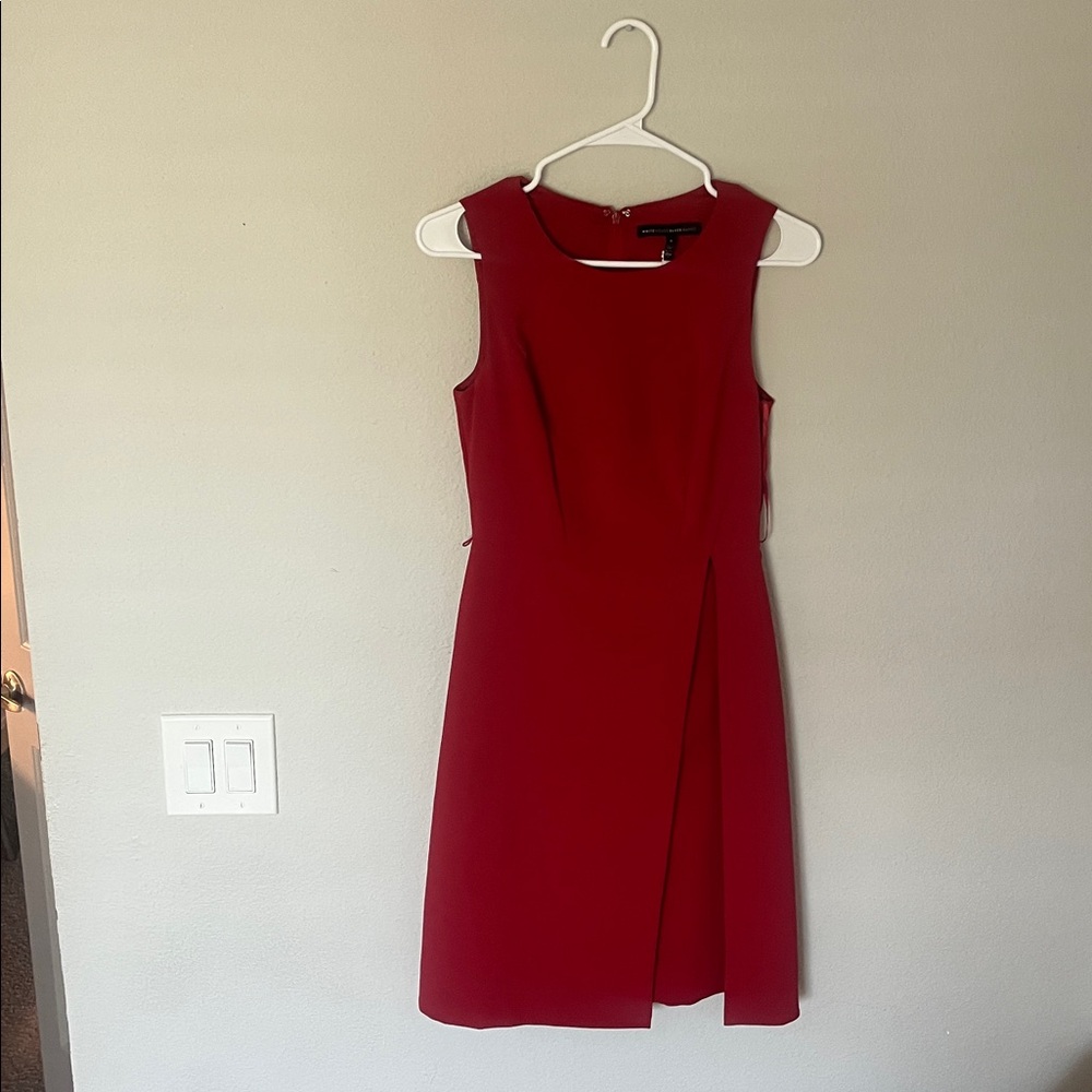 White House Black Market Red Midi Dress